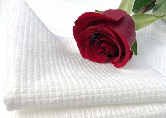 주문 유효한 백색 스펀 레이스 짠것이 아닌 직물 70% Tencel/30% Cupro 표본 online manufacture