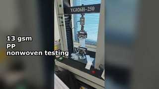 정사각형 패턴 15 gsm PP 부직포 인장 강도 테스트